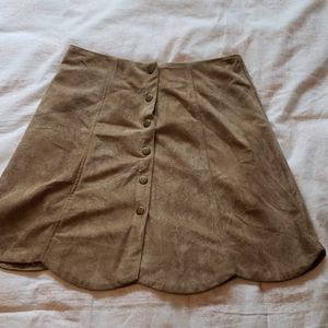Suede-texture skirt